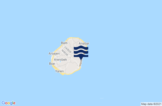 Mapa de mareas Anibare District, Nauru