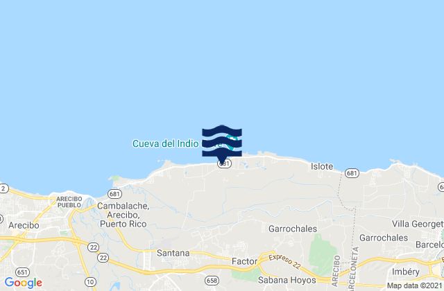 Mapa de mareas Animas, Puerto Rico