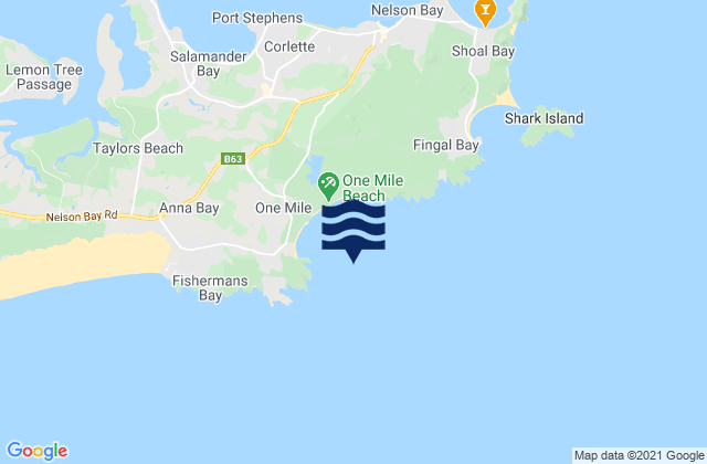 Mapa de mareas Anna Bay, Australia