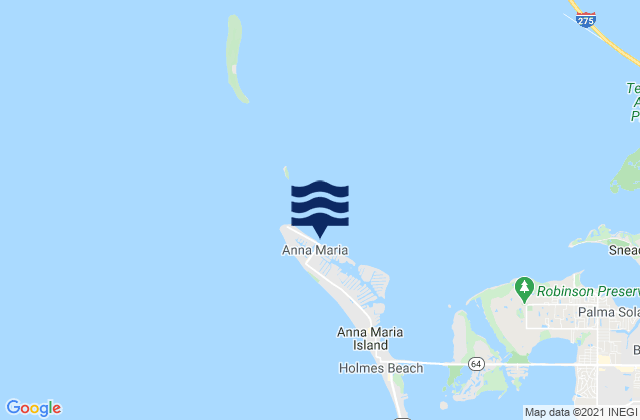 Mapa de mareas Anna Maria, United States