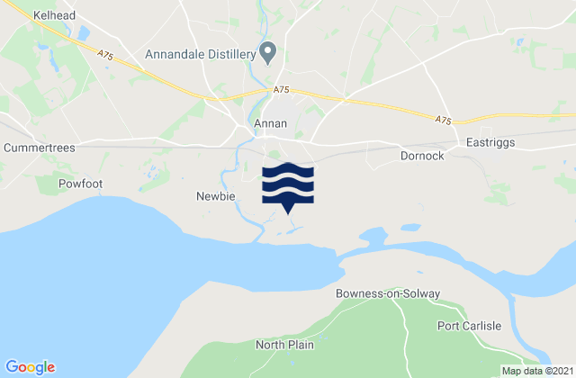 Mapa de mareas Annan, United Kingdom