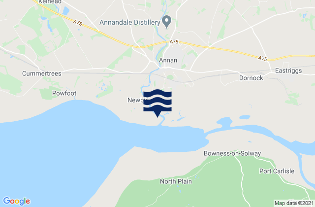 Mapa de mareas Annan Waterfoot, United Kingdom