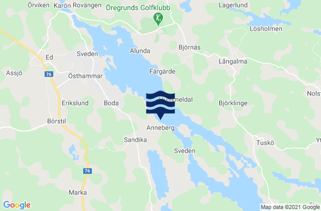 Mapa de mareas Anneberg, Sweden