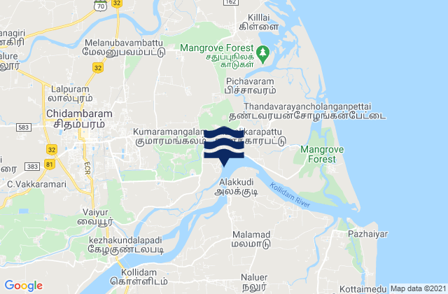 Mapa de mareas Annāmalainagar, India