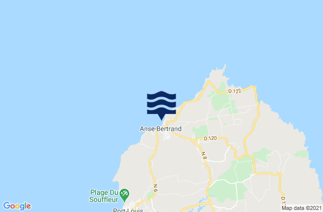 Mapa de mareas Anse-Bertrand, Guadeloupe