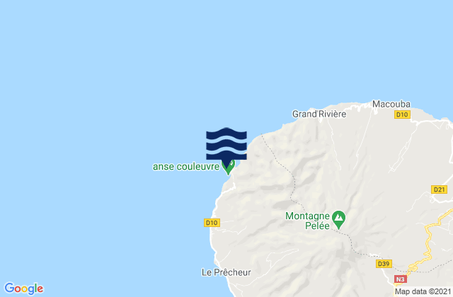 Mapa de mareas Anse Couleuvre, Martinique