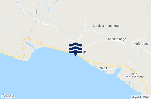 Mapa de mareas Anse Rouge, Haiti