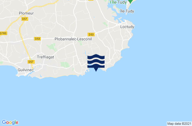 Mapa de mareas Anse de Lesconil, France