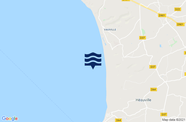 Mapa de mareas Anse de Vauville, France