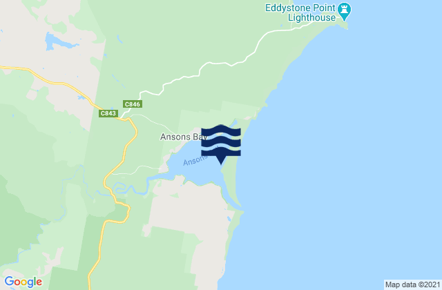 Mapa de mareas Ansons Bay, Australia