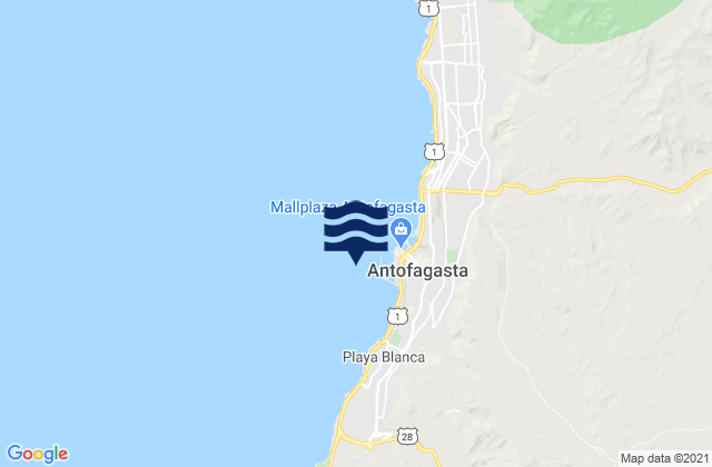 Mapa de mareas Antofagasta, Chile
