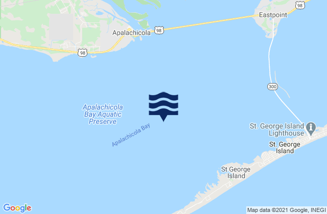Mapa de mareas Apalachicola Bay, United States