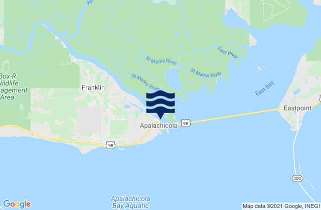 Mapa de mareas Apalachicola, United States