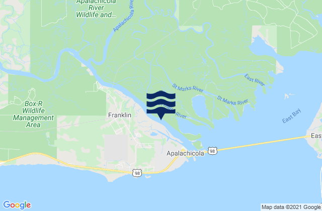 Mapa de mareas Apalachicola River (A&N Rr Bridge), United States