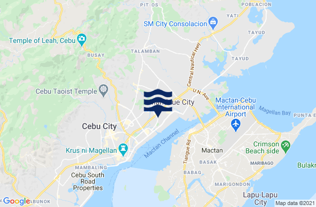Mapa de mareas Apas, Philippines