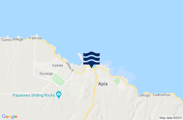 Mapa de mareas Apia, Samoa