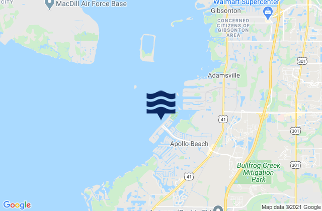 Mapa de mareas Apollo Beach Hillsborough Bay, United States
