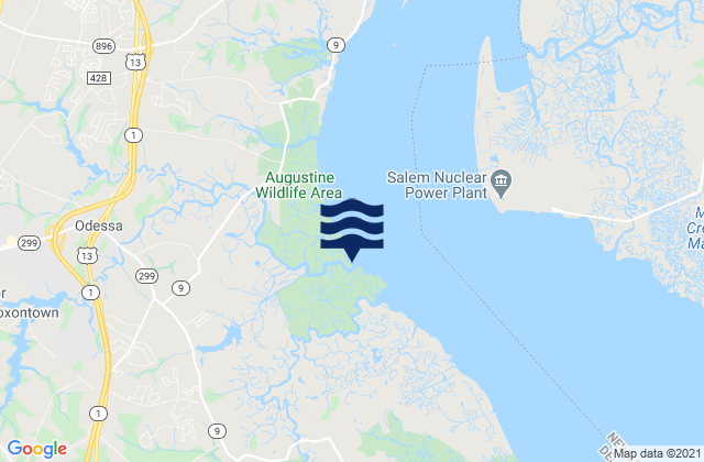Mapa de mareas Appoquinimink River entrance, United States