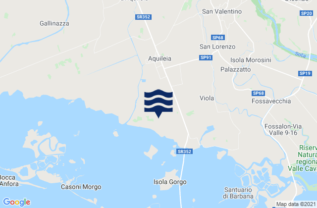 Mapa de mareas Aquileia, Italy