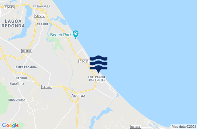 Mapa de mareas Aquiraz, Brazil