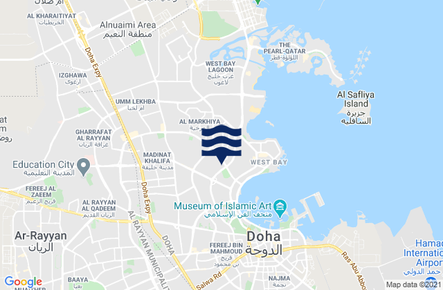 Mapa de mareas Ar Rayyān, Qatar