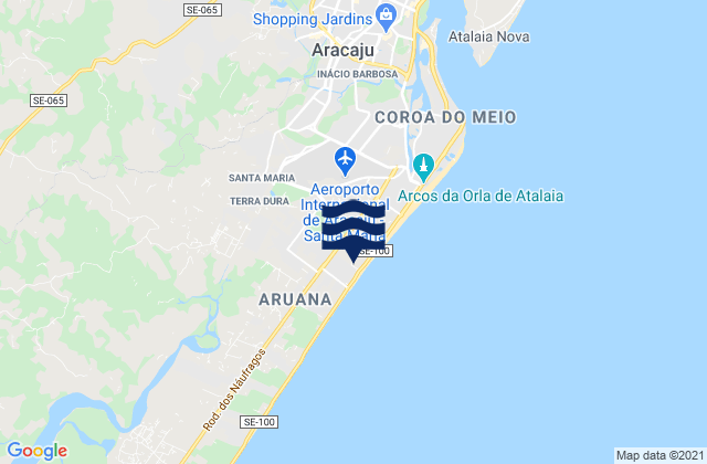 Mapa de mareas Aracaju, Brazil