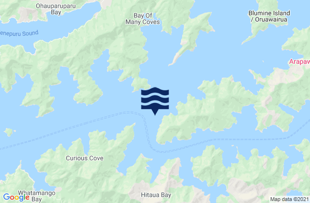 Mapa de mareas Arapawa Island, New Zealand