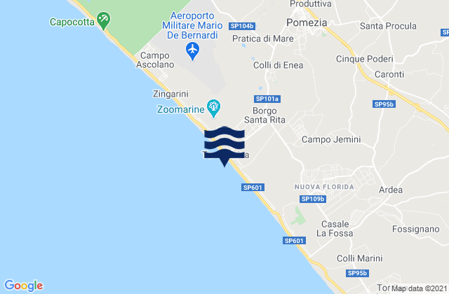 Mapa de mareas Area Produttiva, Italy