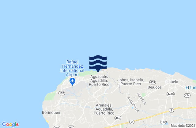 Mapa de mareas Arenales Barrio, Puerto Rico
