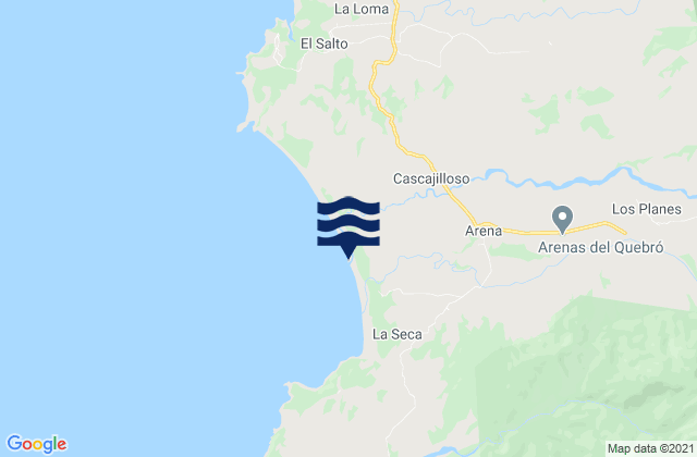 Mapa de mareas Arenas, Panama