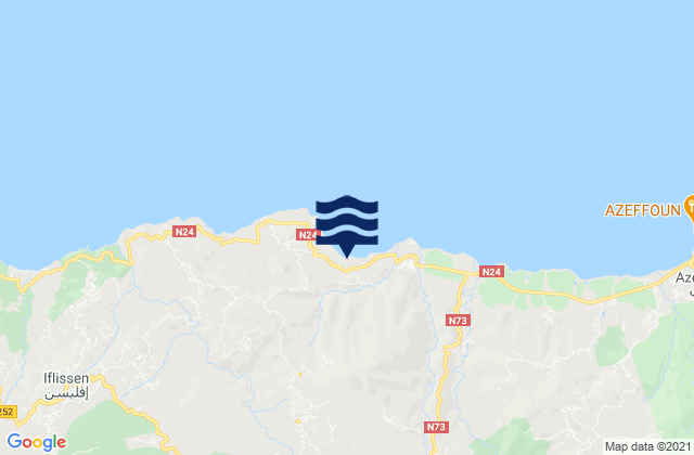 Mapa de mareas Arhribs, Algeria