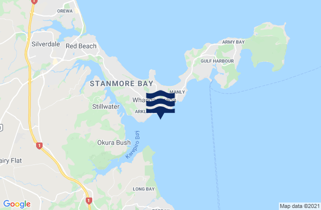 Mapa de mareas Arkles Bay, New Zealand