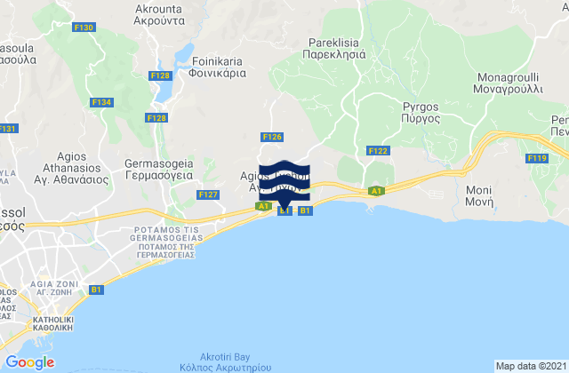 Mapa de mareas Armenochóri, Cyprus