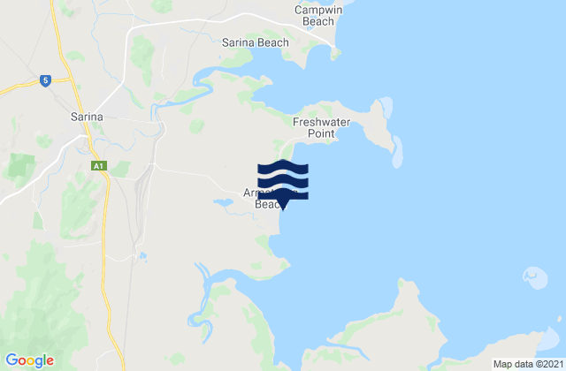 Mapa de mareas Armstrong Beach, Australia