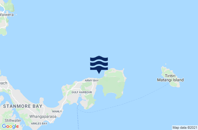 Mapa de mareas Army Bay, New Zealand