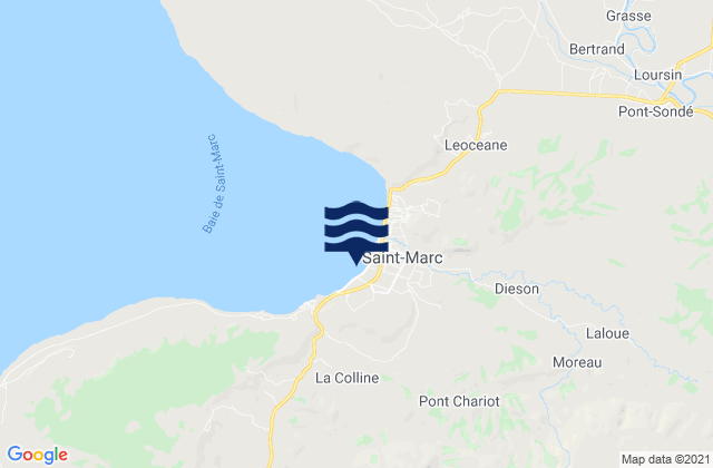 Mapa de mareas Arrondissement de Saint-Marc, Haiti