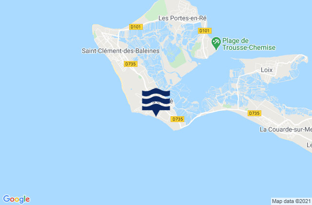 Mapa de mareas Ars-en-Ré, France