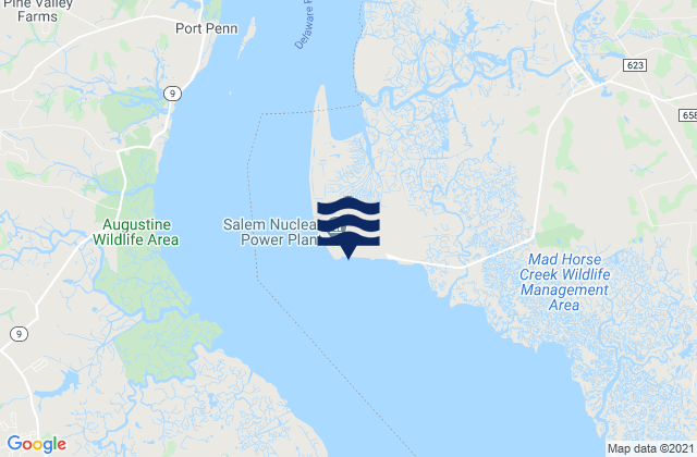 Mapa de mareas Artificial Island (Salem Nuclear Plant), United States
