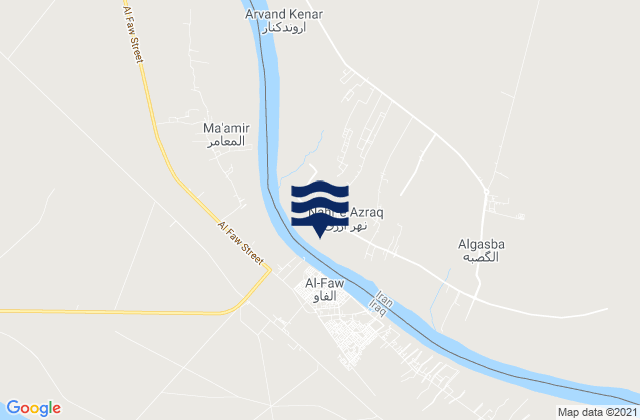 Mapa de mareas Arvand Kenār, Iran