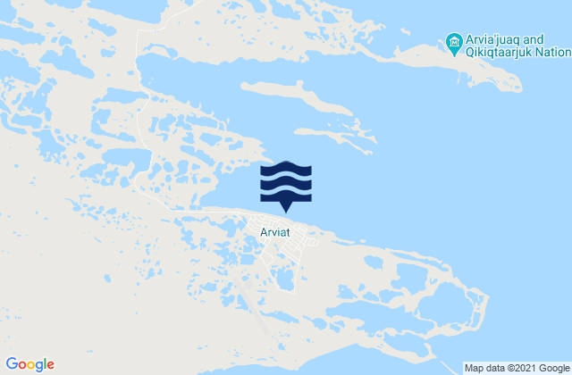 Mapa de mareas Arviat, Canada