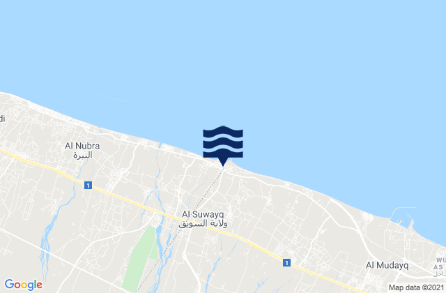 Mapa de mareas As Suwayq, Oman