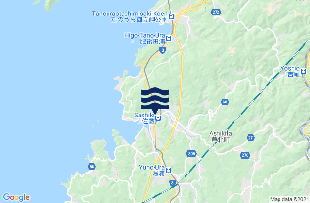Mapa de mareas Ashikita-gun, Japan