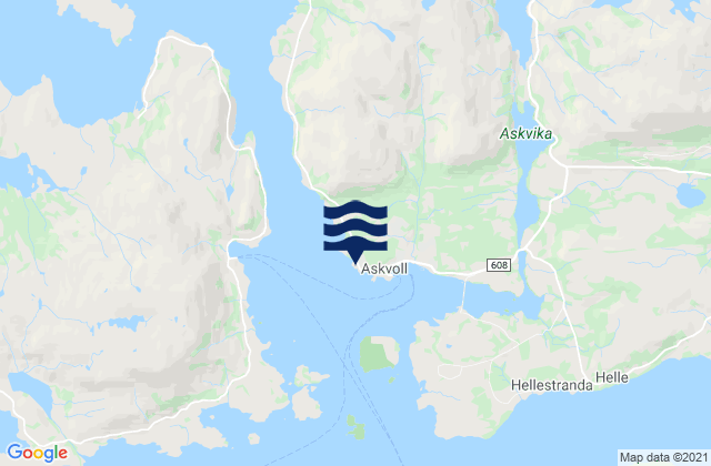 Mapa de mareas Askvoll, Norway