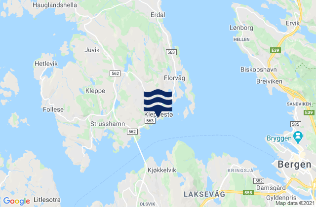 Mapa de mareas Askøy, Norway