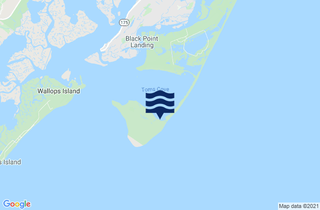 Mapa de mareas Assateague Beach (Toms Cove), United States