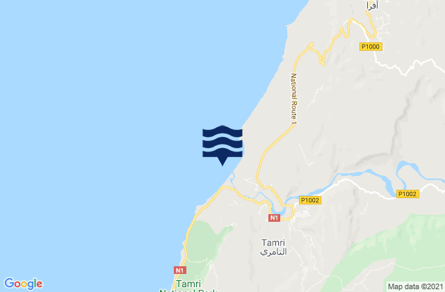 Mapa de mareas Assif-n-ait Tamer, Morocco