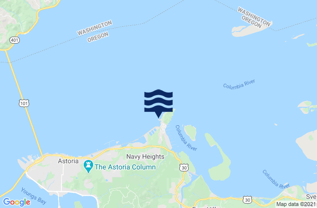 Mapa de mareas Astoria (Tongue Point), United States