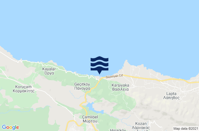 Mapa de mareas Asómatos, Cyprus