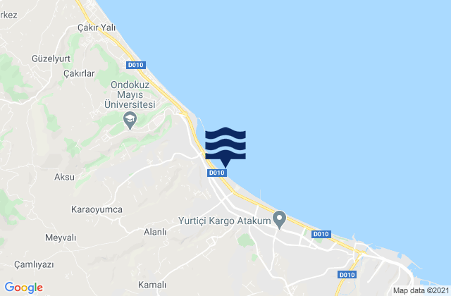Mapa de mareas Atakum, Turkey