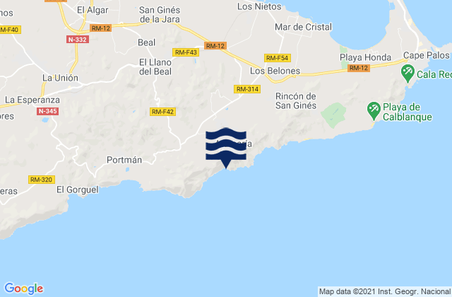 Mapa de mareas Atamaría, Spain